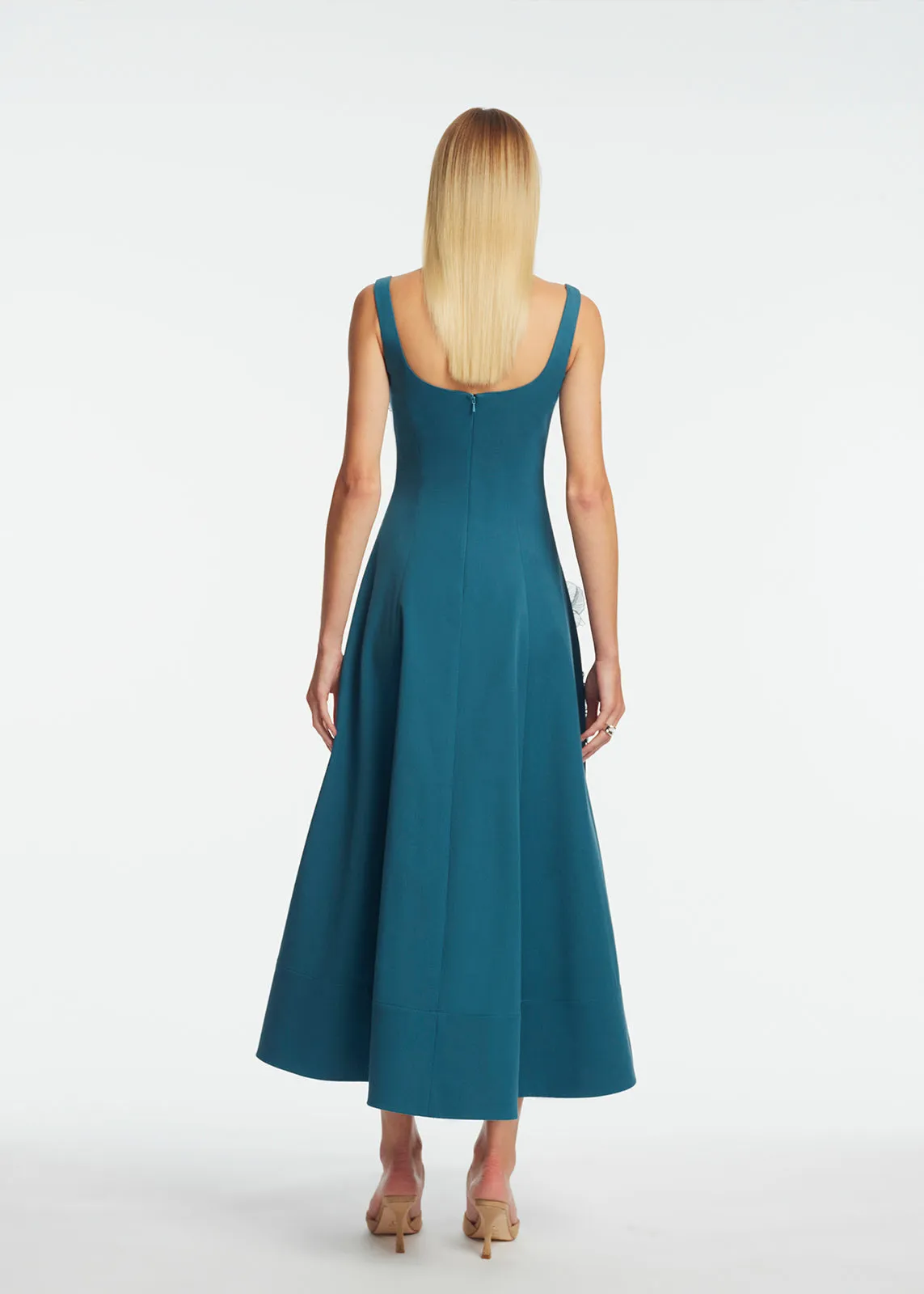 Peony Embroidered Stretch Cotton Full Dress sold by Lela Rose product image thumbnail 4