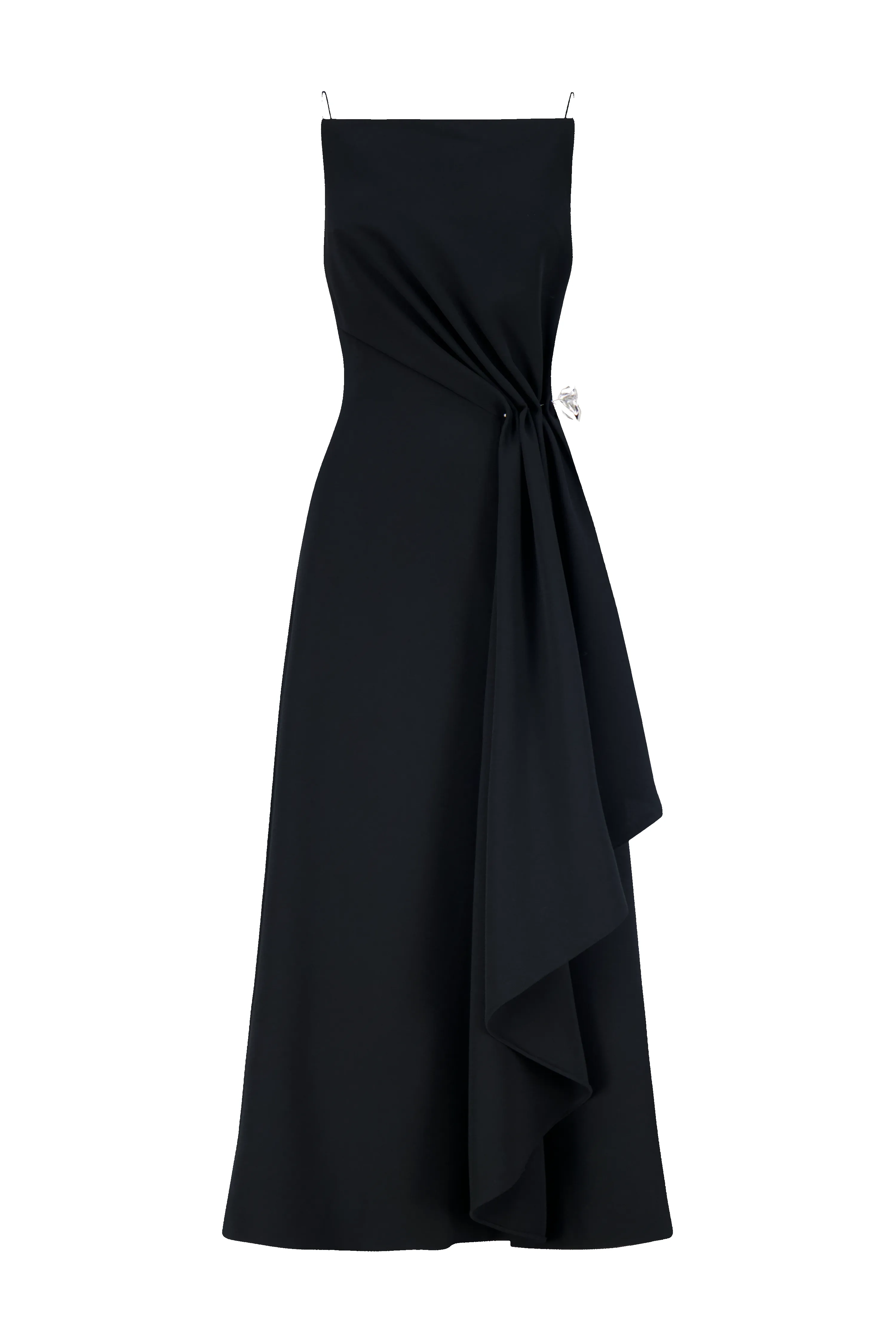 Fluid Crepe Pin Detail Draped Dress sold by Lela Rose product image thumbnail 5