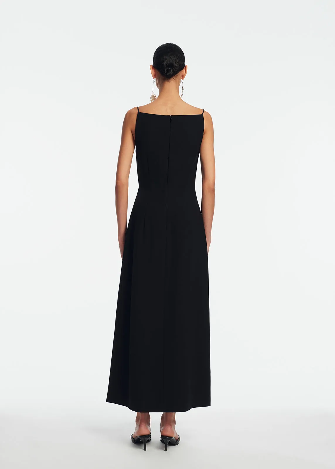 Fluid Crepe Pin Detail Draped Dress sold by Lela Rose product image thumbnail 4