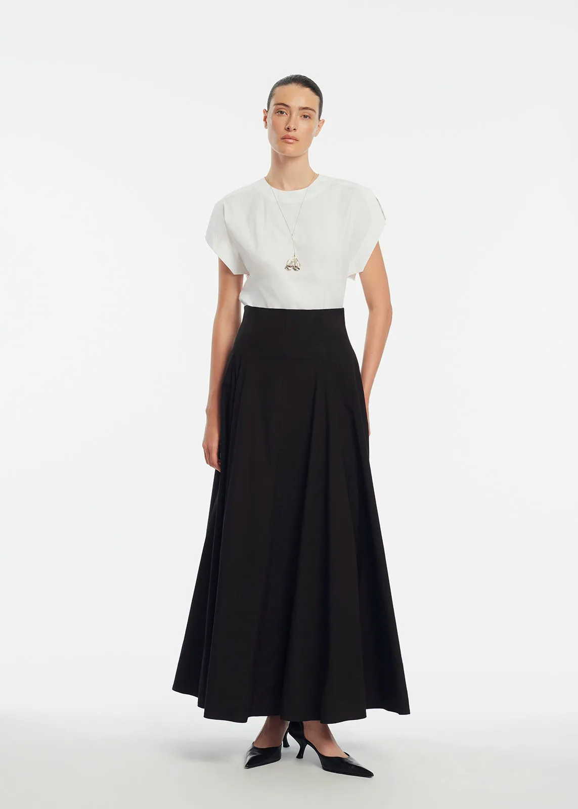 Cotton Poplin Parker Skirt sold by Lela Rose