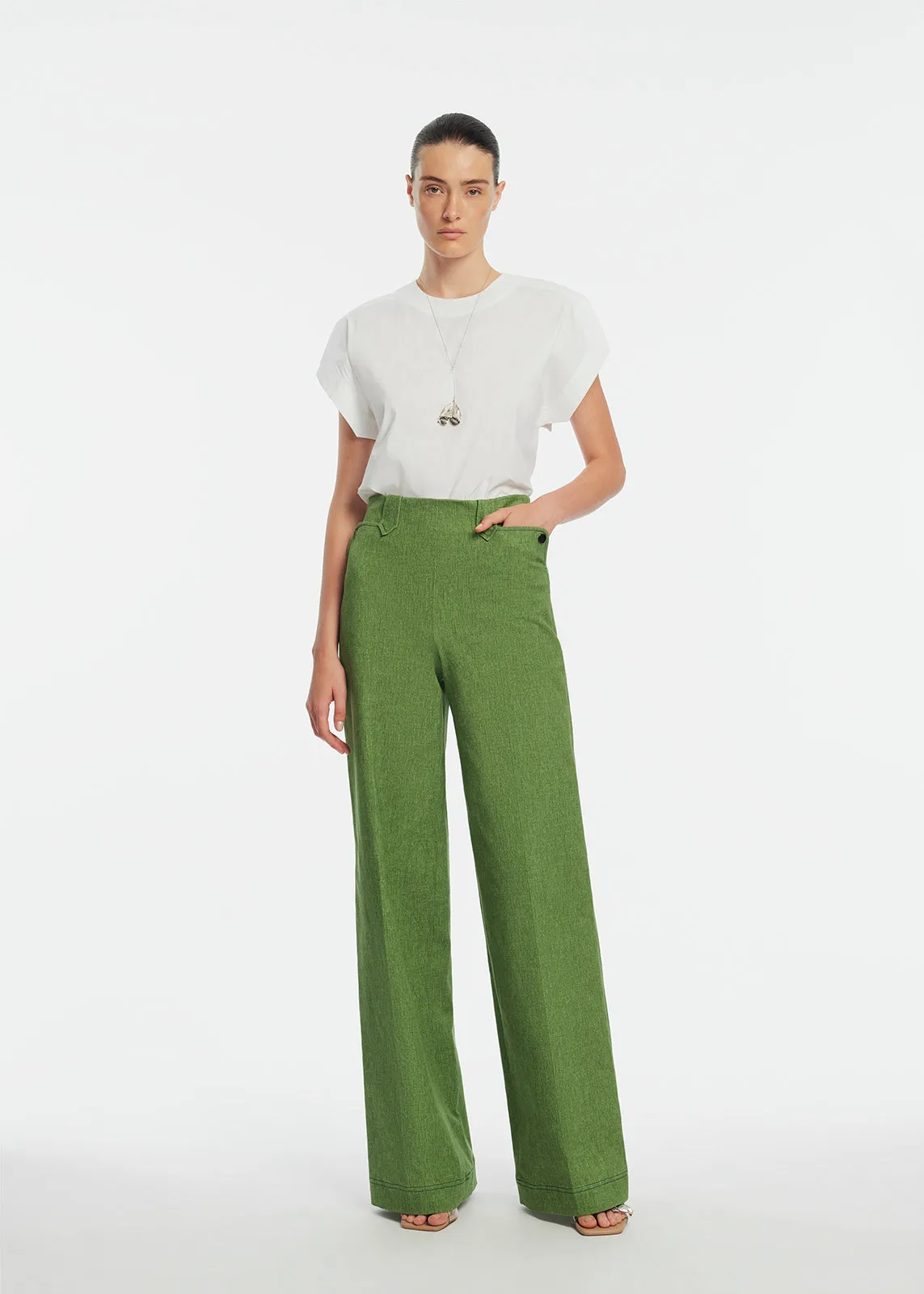 Stretch Denim Pant sold by Lela Rose