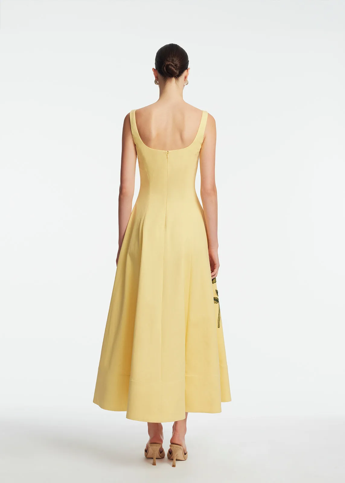 Peony Embroidered Stretch Cotton Full Dress sold by Lela Rose product image thumbnail 4