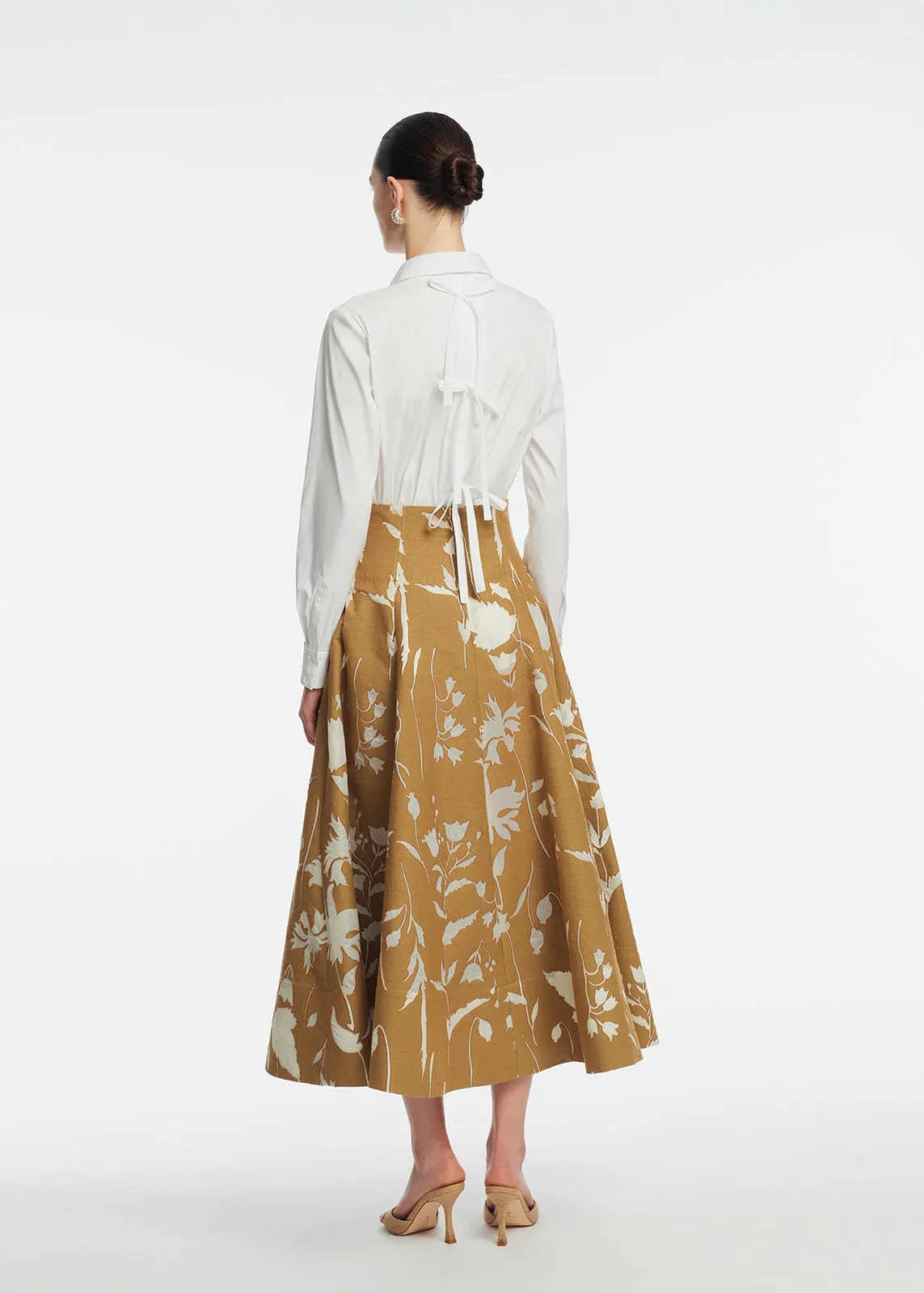 Floral Jacquard Parker Skirt sold by Lela Rose product image thumbnail 3
