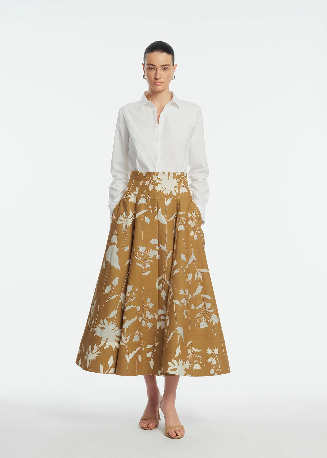 Floral Jacquard Parker Skirt sold by Lela Rose