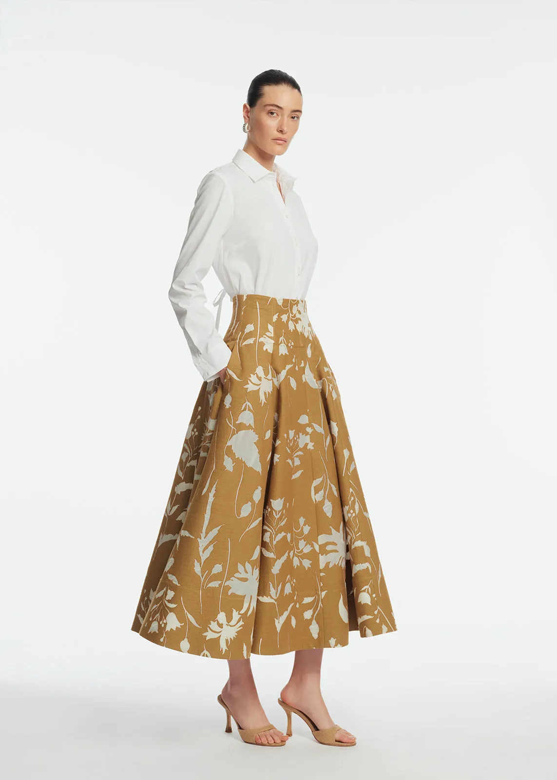 Floral Jacquard Parker Skirt sold by Lela Rose product image thumbnail 2