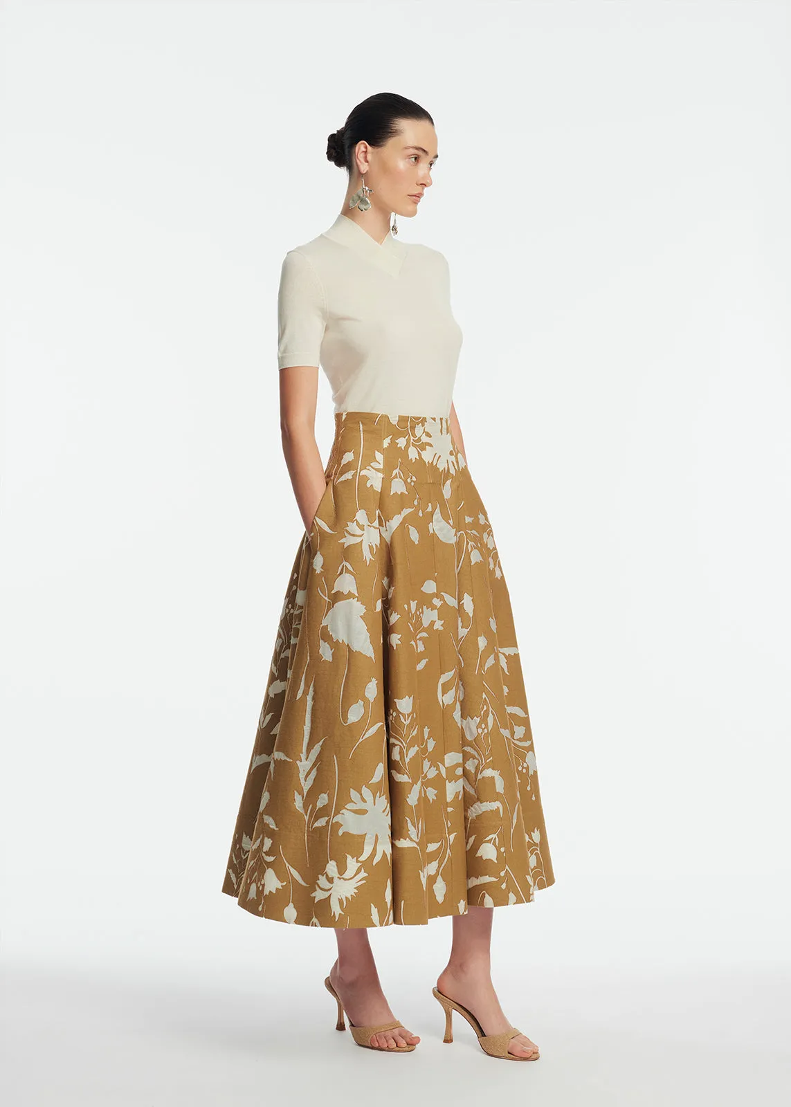 Merino Silk Knit T-Shirt sold by Lela Rose product image thumbnail 2
