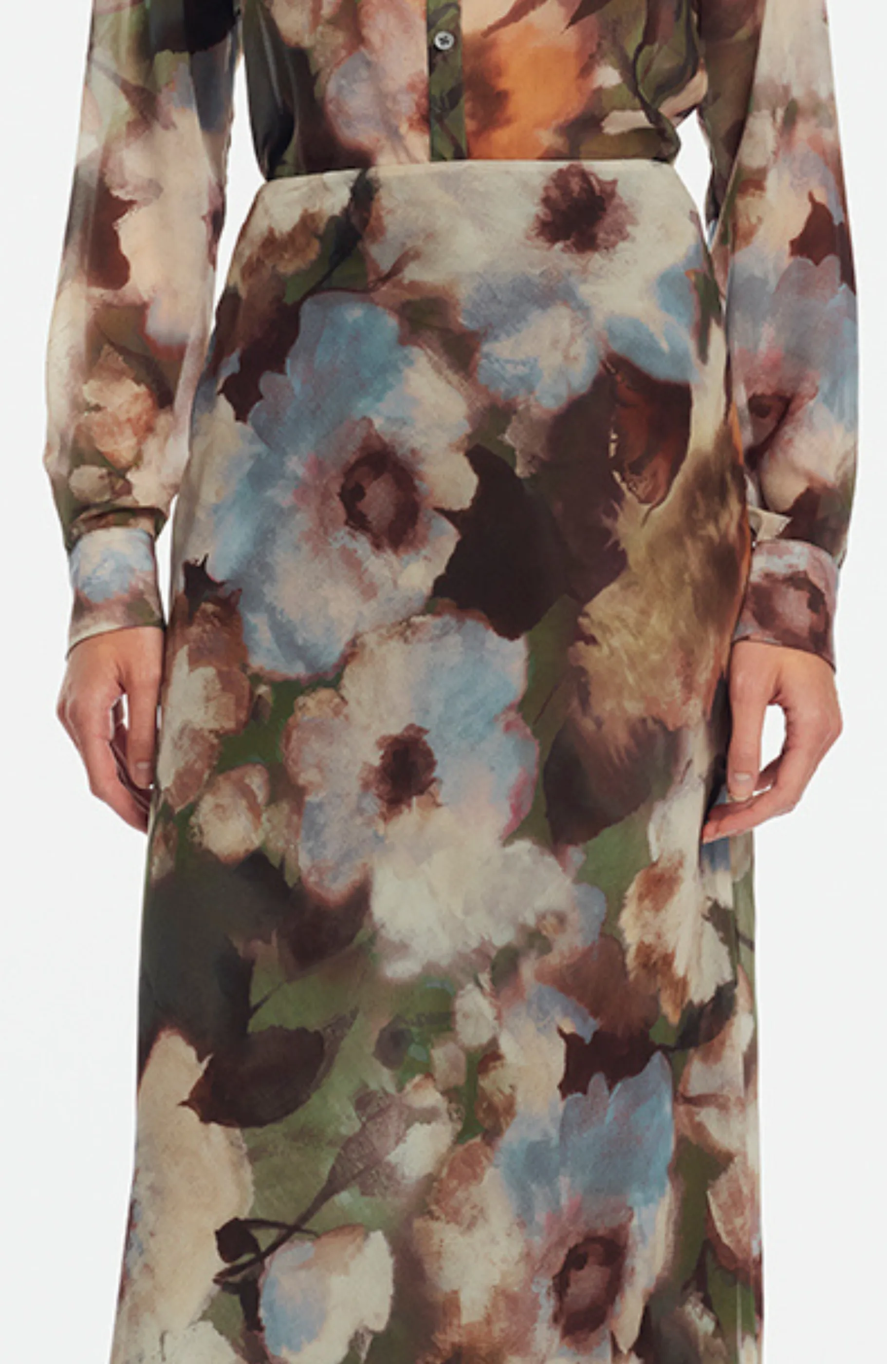 Floral Printed Chiffon Sophie Skirt sold by Lela Rose product image thumbnail 2