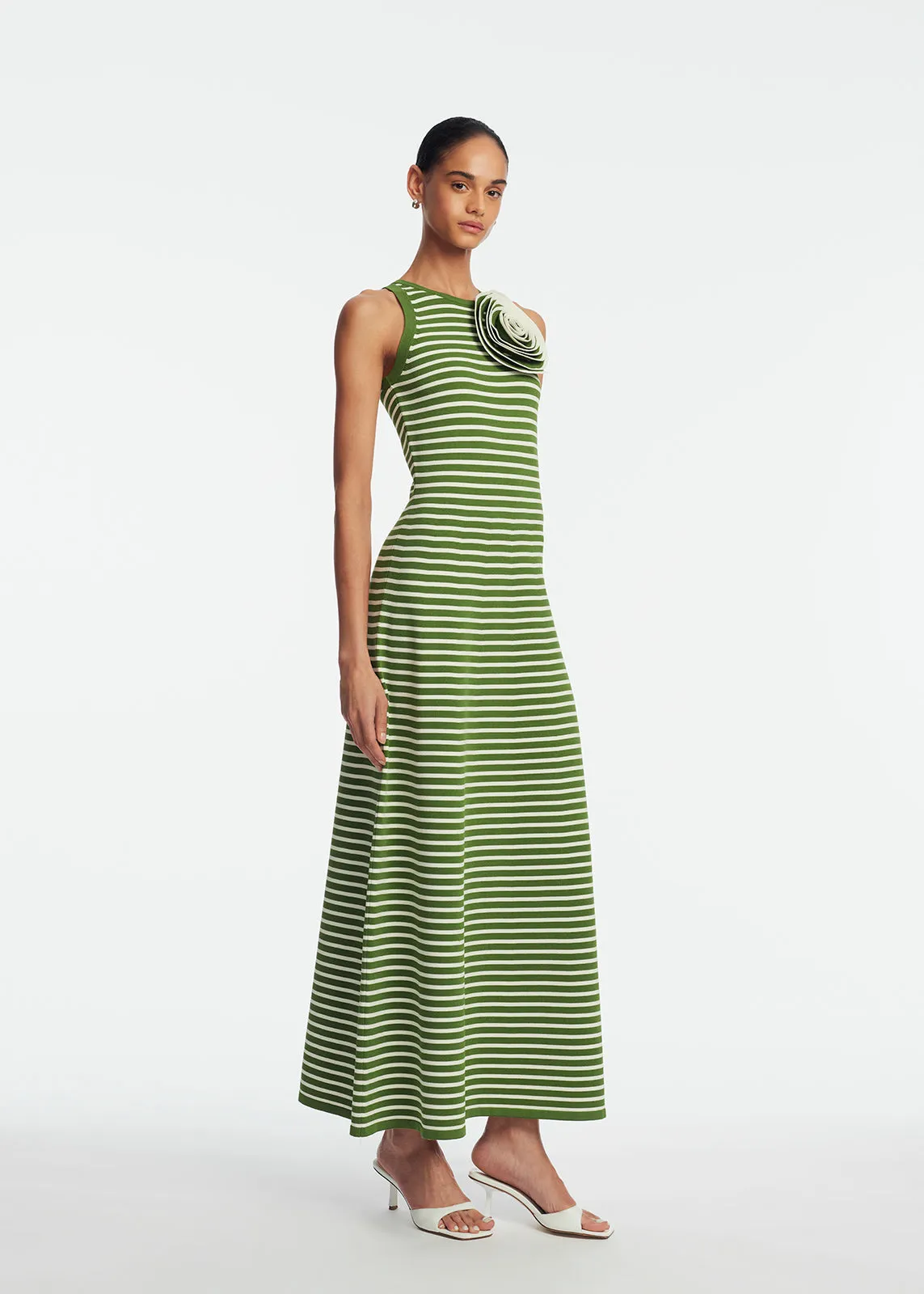 Rose Detail Knit Halter Dress sold by Lela Rose product image thumbnail 2