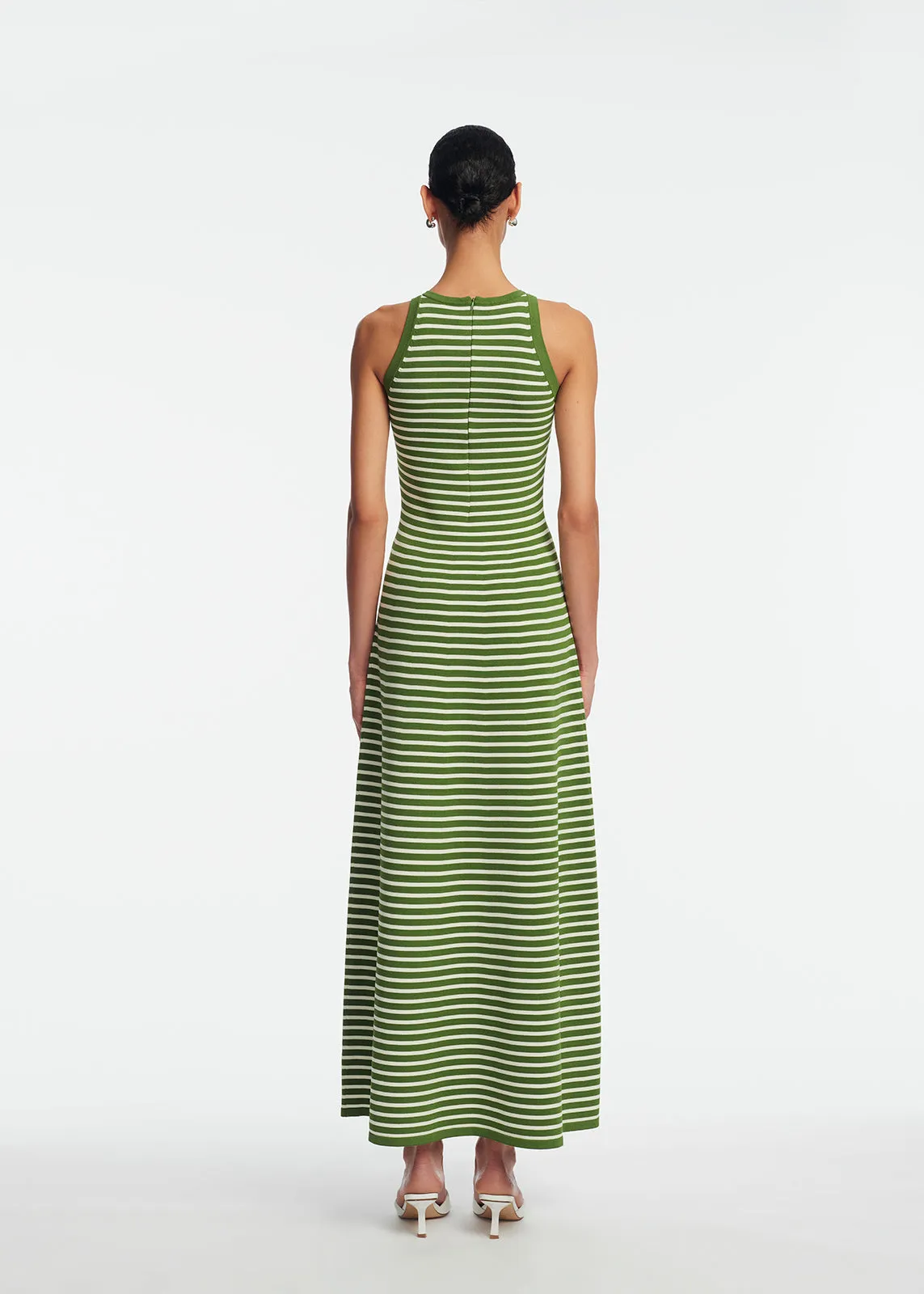 Rose Detail Knit Halter Dress sold by Lela Rose product image thumbnail 3