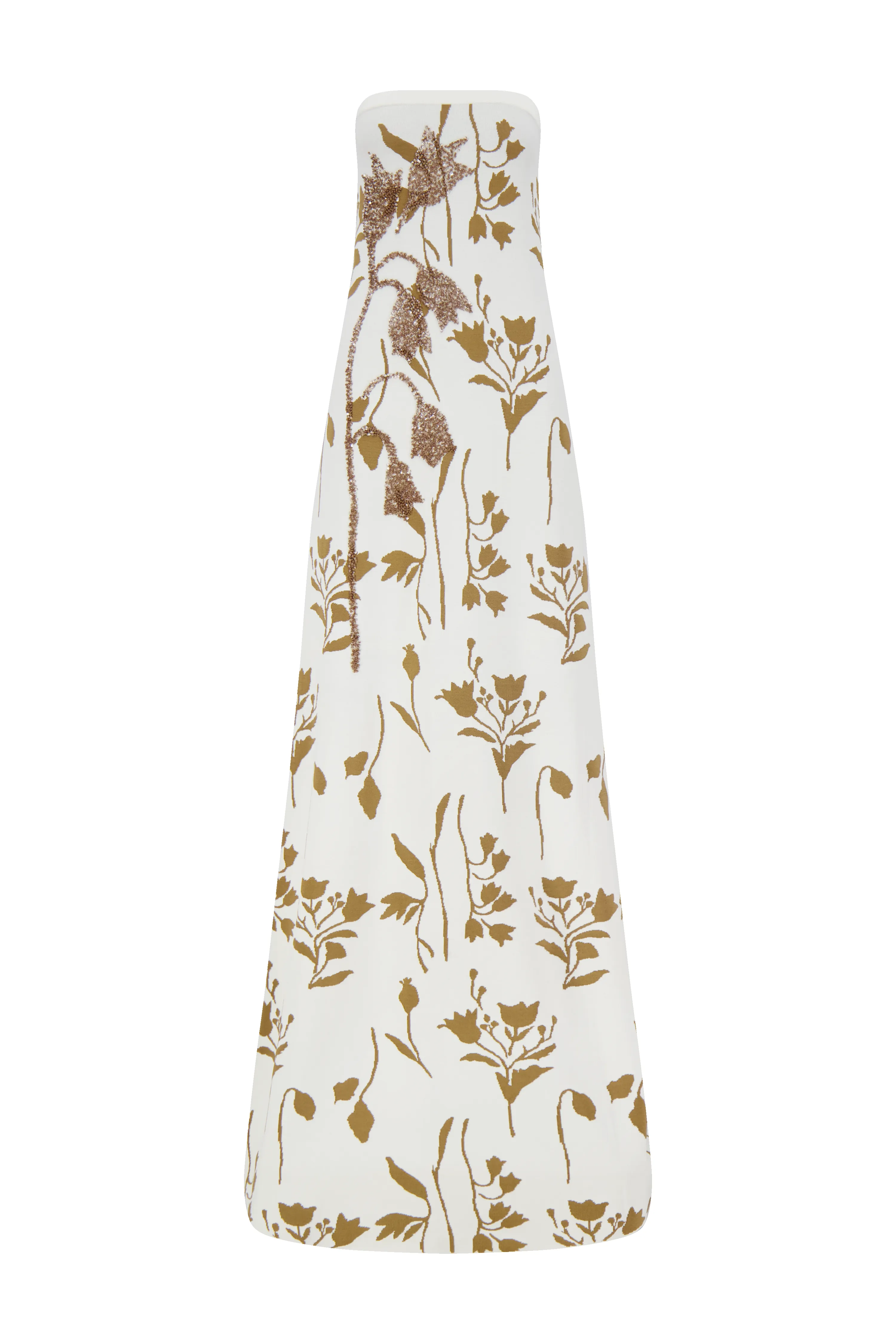 Floral Jacquard Knit Beaded Strapless Dress sold by Lela Rose product image thumbnail 5