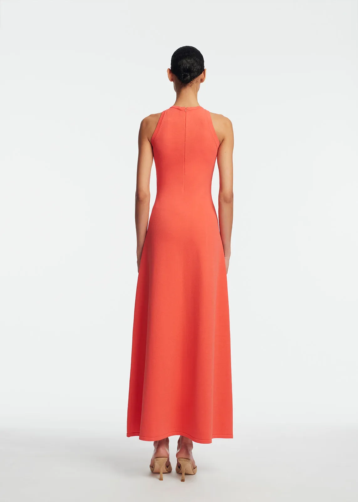 Rose Detail Knit Halter Dress sold by Lela Rose product image thumbnail 4