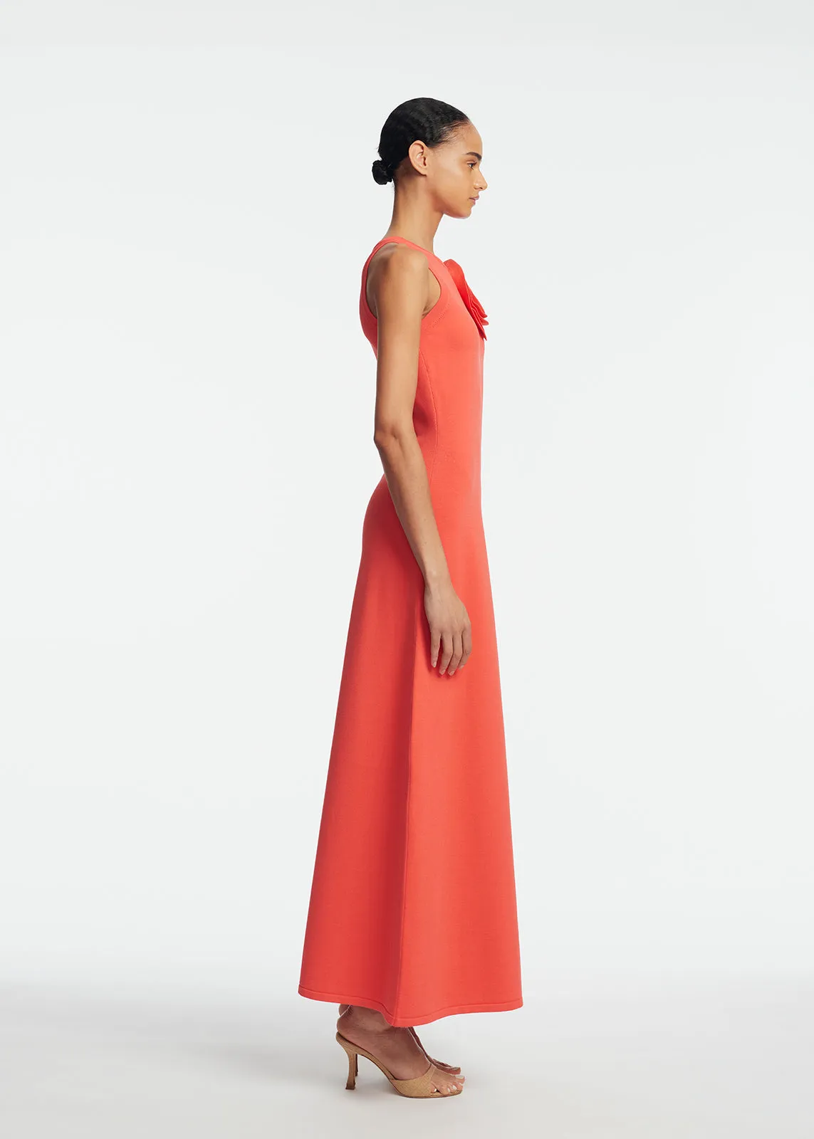 Rose Detail Knit Halter Dress sold by Lela Rose product image thumbnail 3