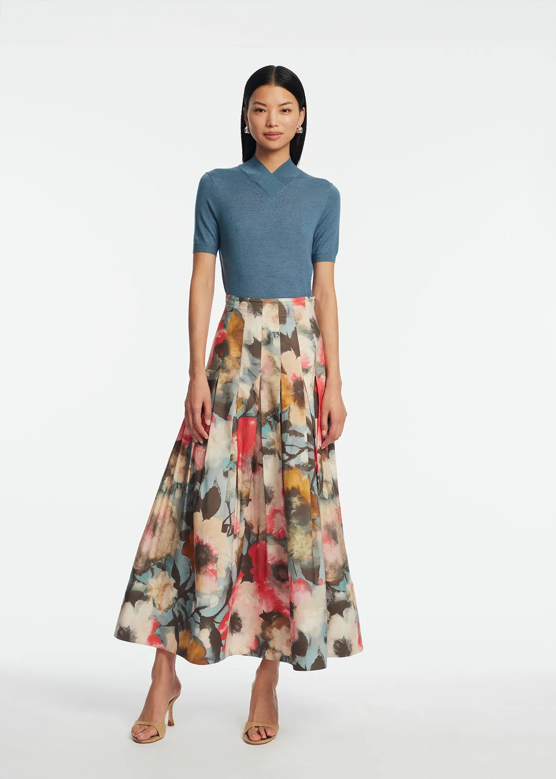 Merino Silk Knit T-Shirt sold by Lela Rose