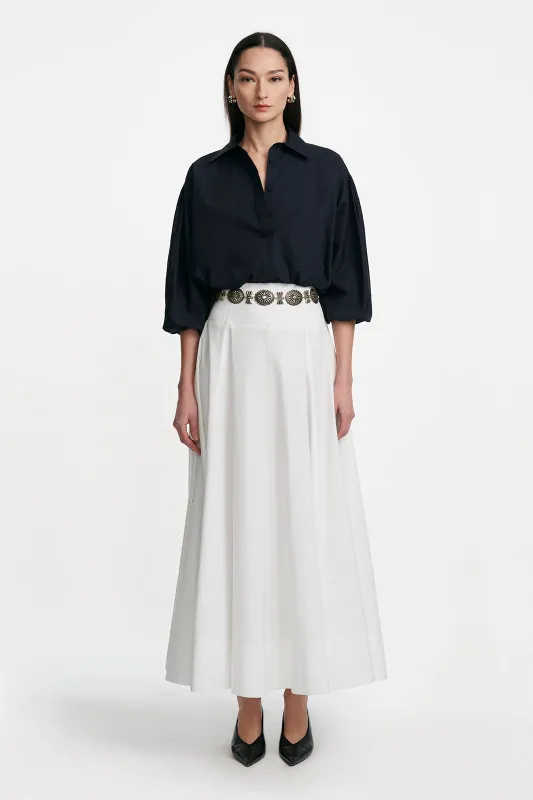 Cotton Poplin Long Sleeve Top sold by Lela Rose