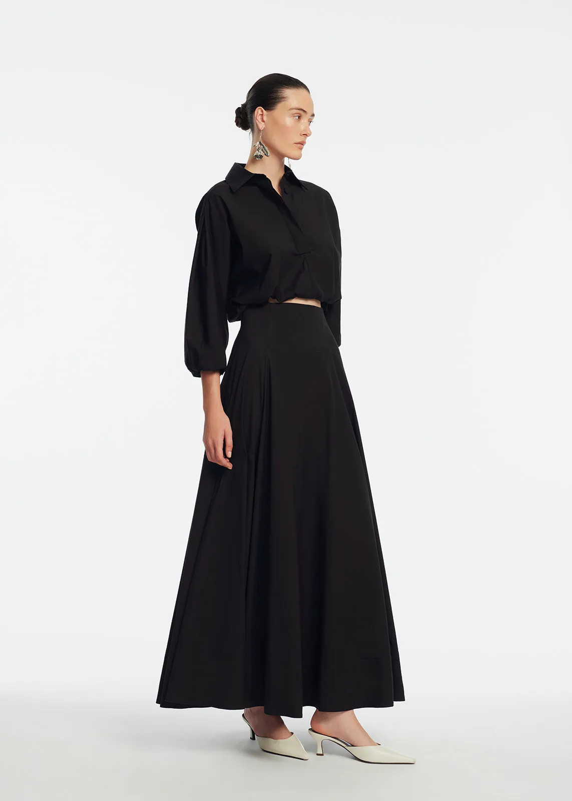 Cotton Poplin Long Sleeve Top sold by Lela Rose product image thumbnail 2