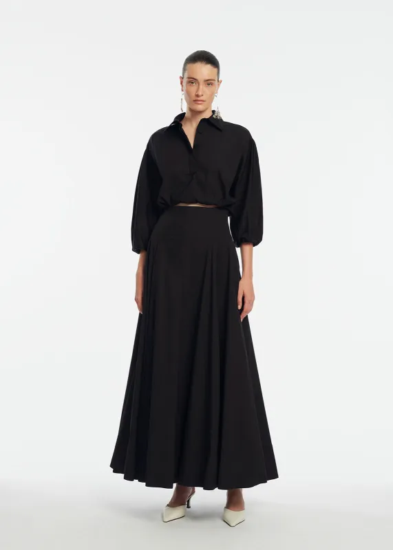Cotton Poplin Long Sleeve Top made by Lela Rose