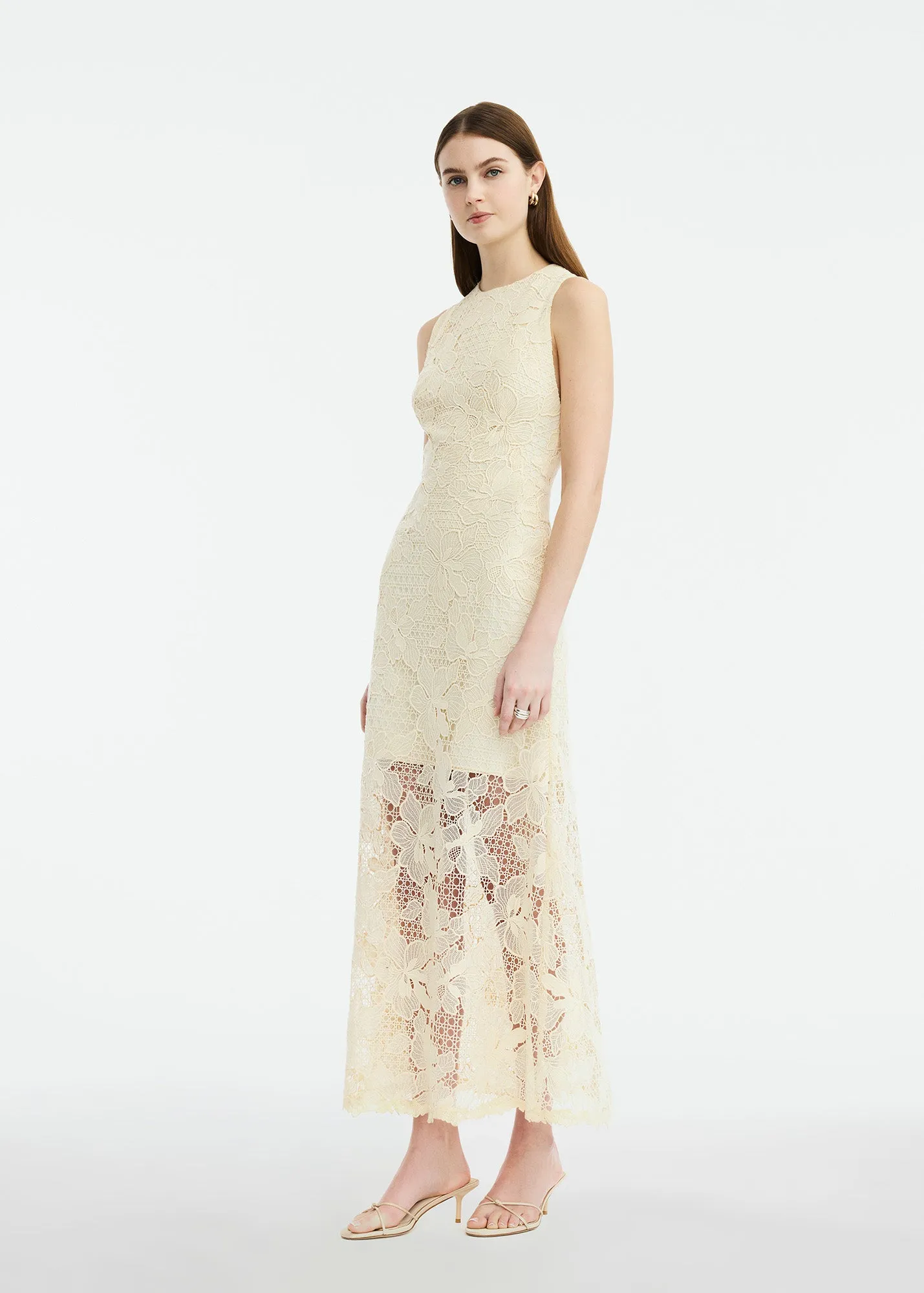 Lattice Guipure Lace Midi Dress sold by Lela Rose product image thumbnail 2