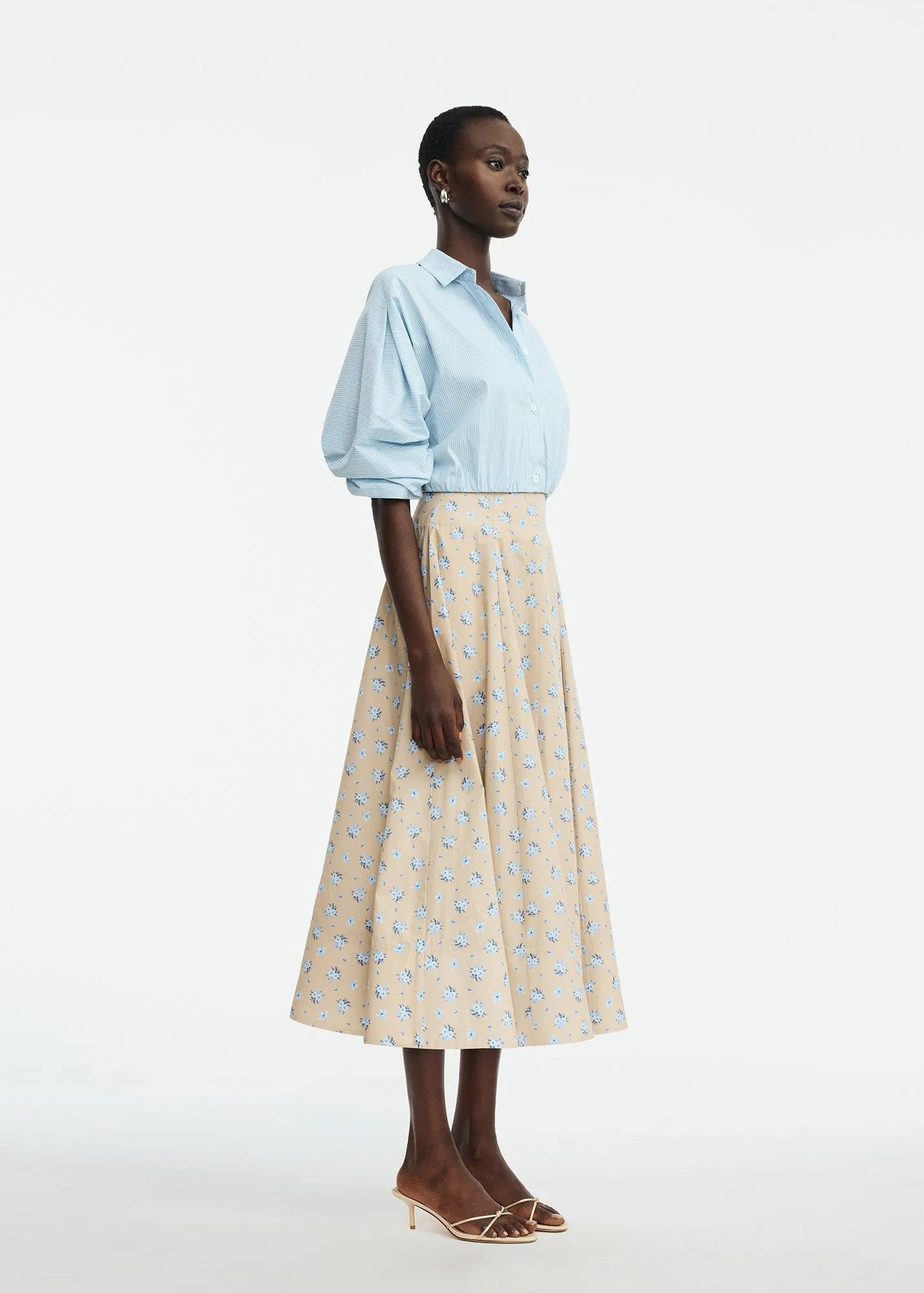 Floral Printed Cotton Parker Skirt sold by Lela Rose product image thumbnail 3