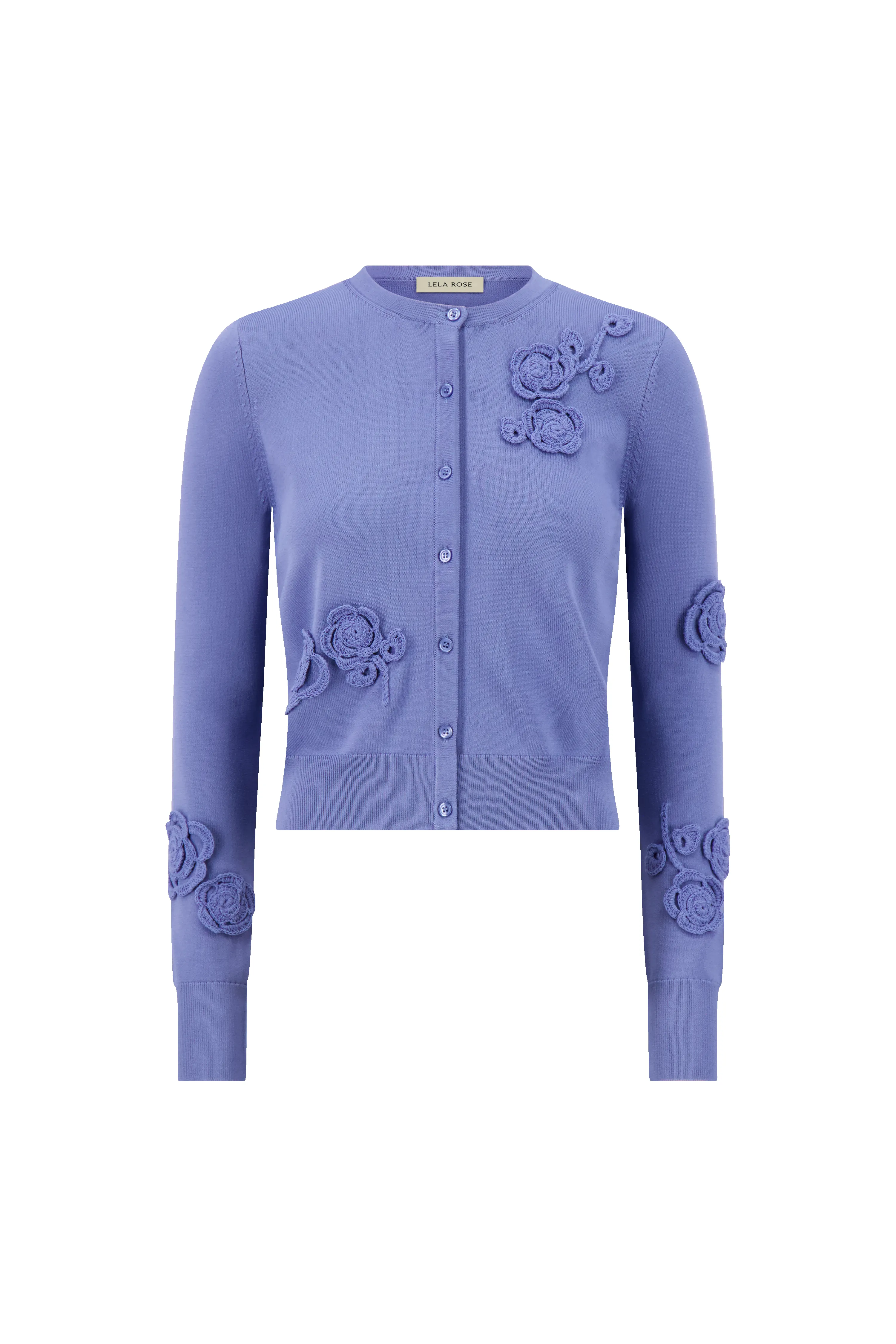 Crochet Applique Knit Cardigan sold by Lela Rose product image thumbnail 4