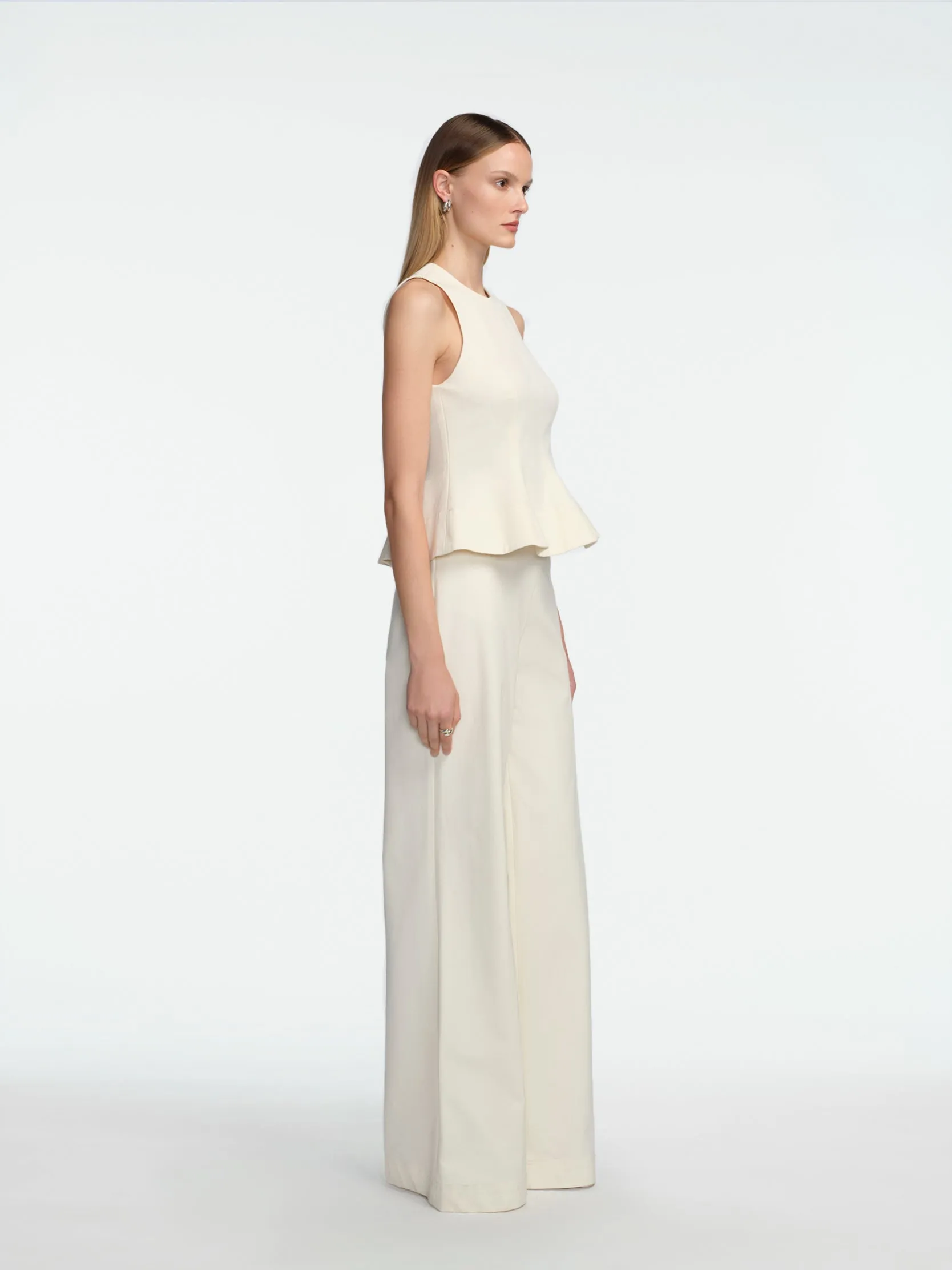 Stretch Cotton Halter Top sold by Lela Rose product image thumbnail 3