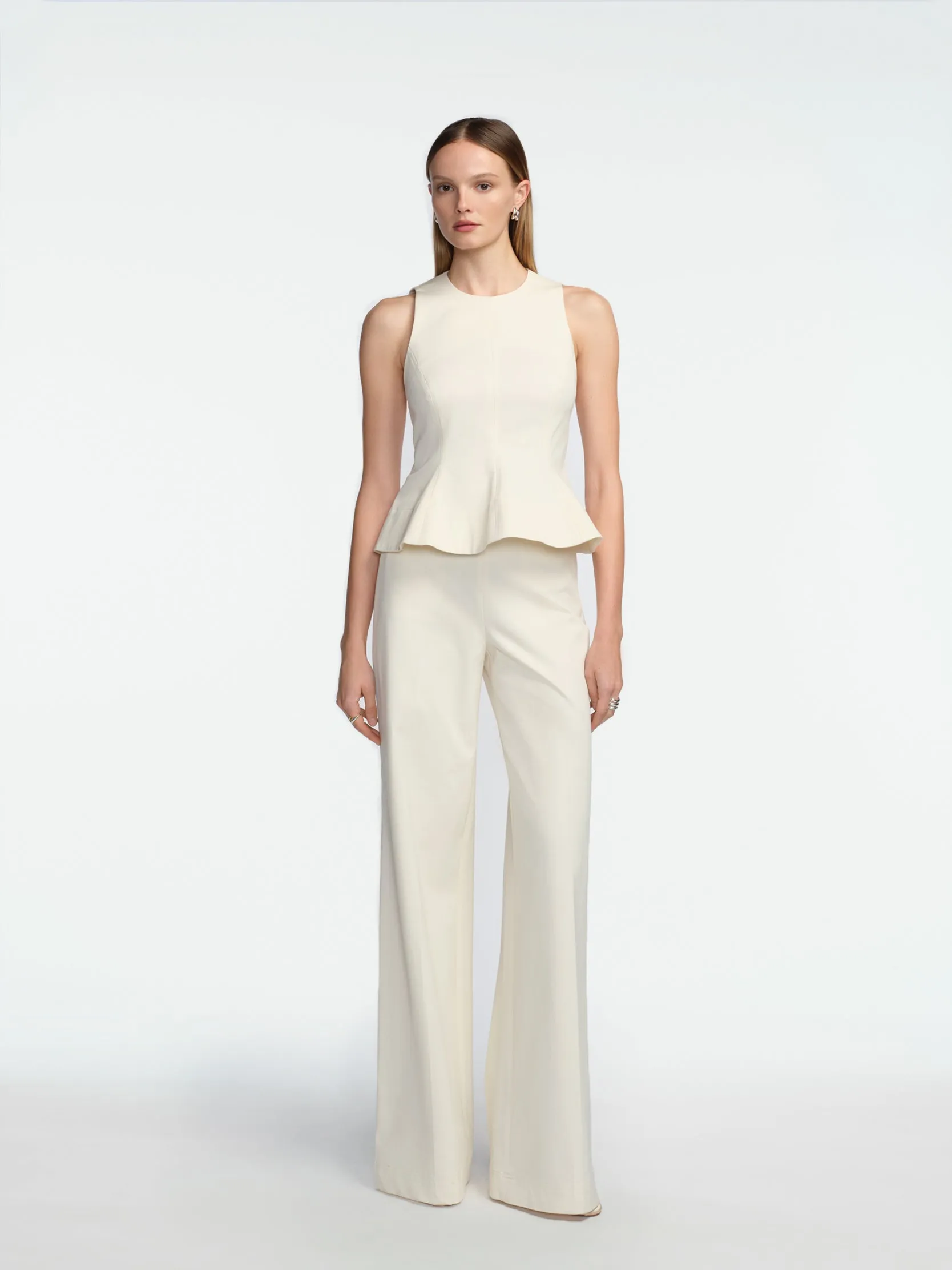 Stretch Cotton Halter Top sold by Lela Rose