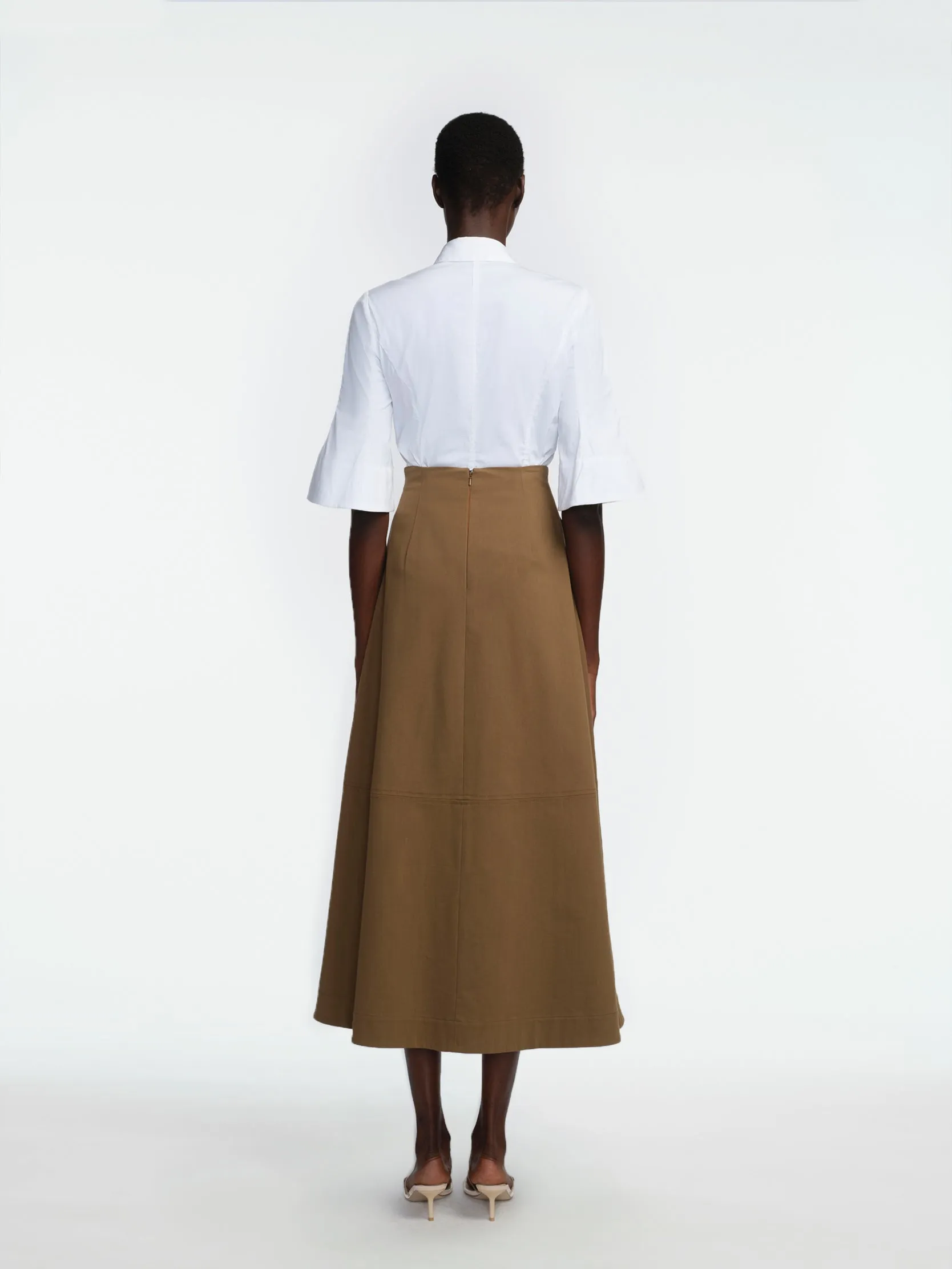 Cotton Poplin Bell Sleeve Top sold by Lela Rose product image thumbnail 3