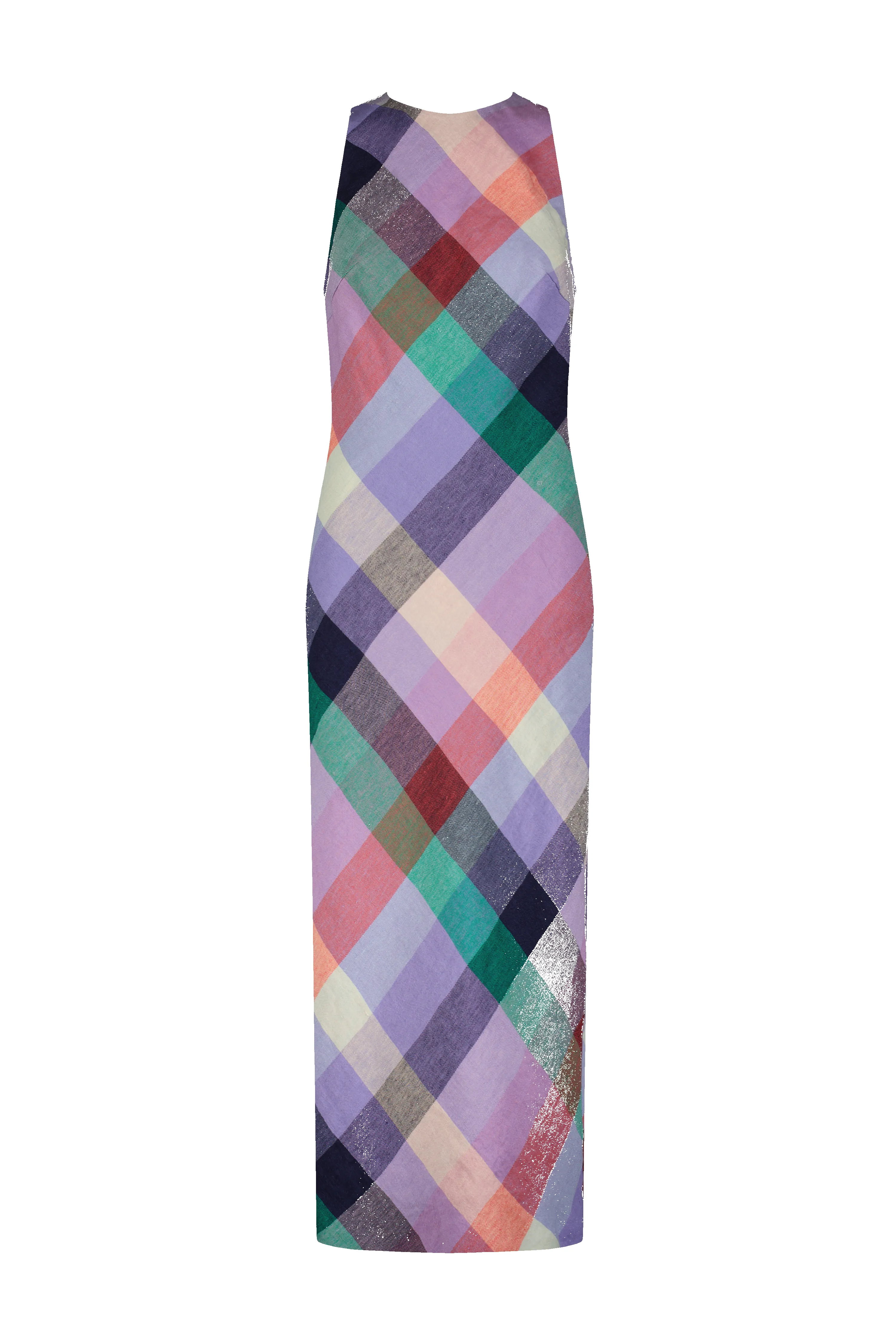 Plaid Linen Midi Dress sold by Lela Rose product image thumbnail 5