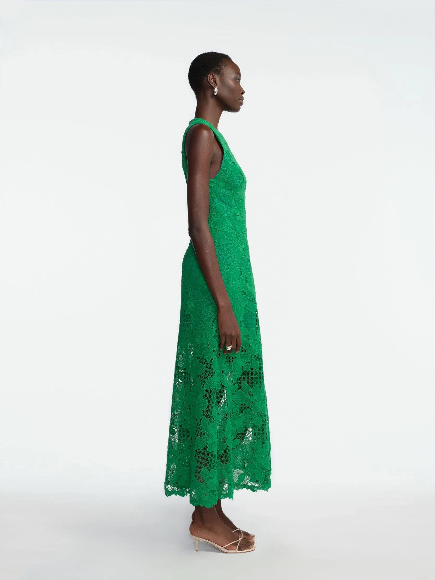 Lattice Guipure Lace Midi Dress sold by Lela Rose product image thumbnail 2