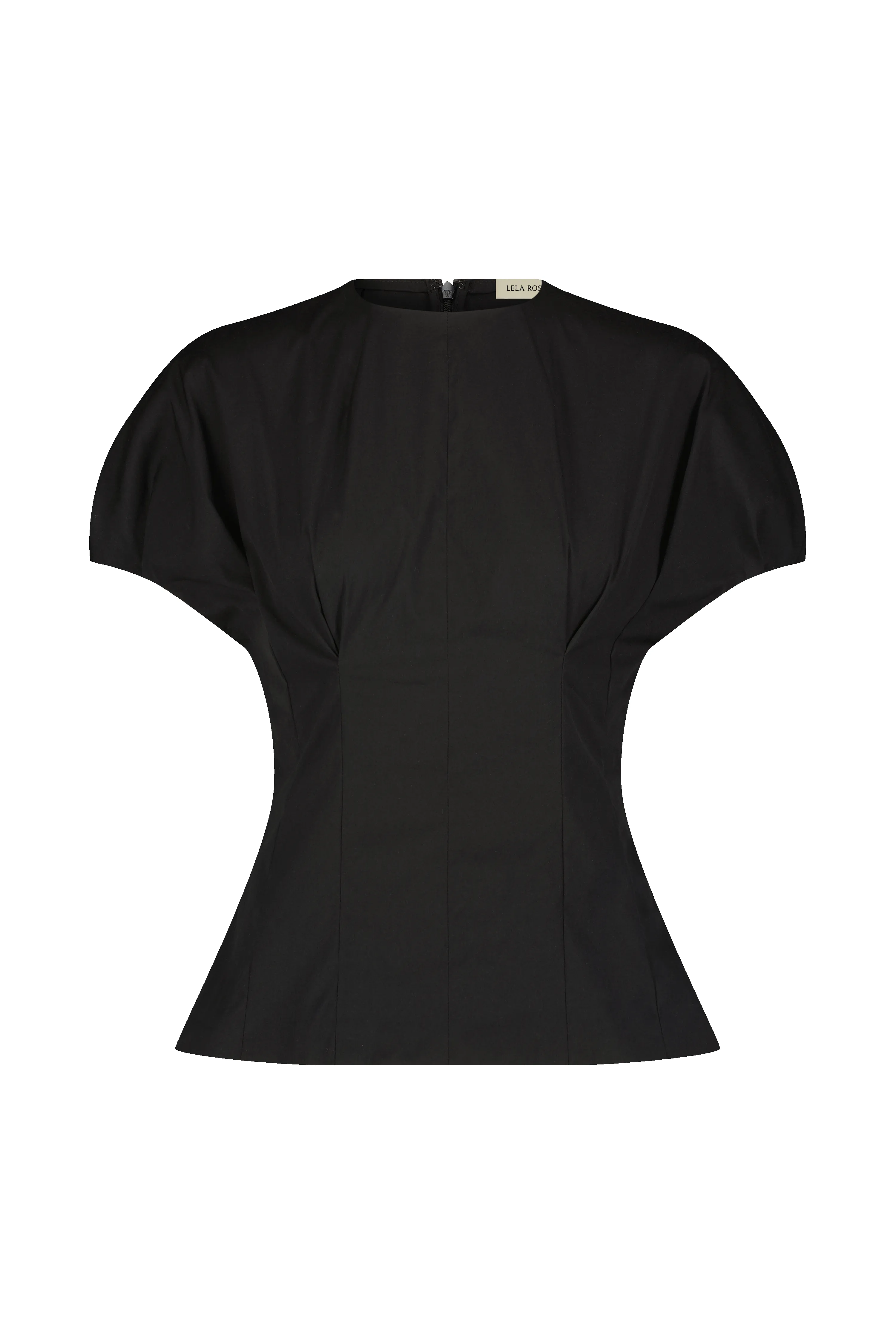 Cotton Poplin Bubble Sleeve Top sold by Lela Rose product image thumbnail 4