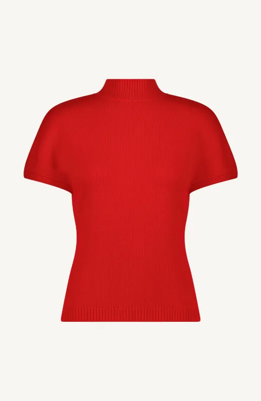 Cashmere Knit Mock Neck Pullover made by Lela Rose