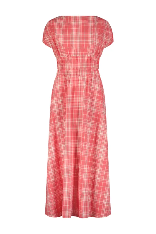 Plaid Seersucker Midi Dress made by Lela Rose