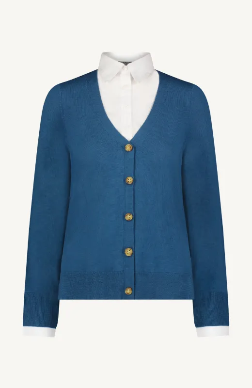 Poplin Combo Knit Top made by Lela Rose