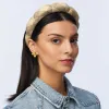 NATURAL PLAID PLAID SCALLOPED HEADBAND sold by Lele Sadoughi