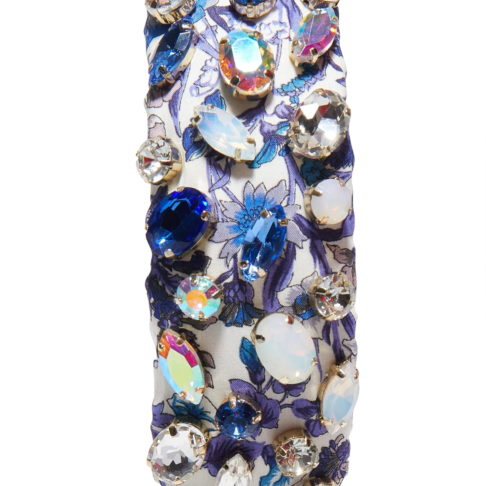 RACHEL FLORAL GLITTERING CRYSTAL SLIM KNOTTED HEADBAND sold by Lele Sadoughi product image thumbnail 3