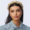 NATURAL PLAID PLAID SCALLOPED HEADBAND sold by Lele Sadoughi
