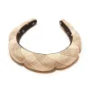 NATURAL PLAID PLAID SCALLOPED HEADBAND sold by Lele Sadoughi