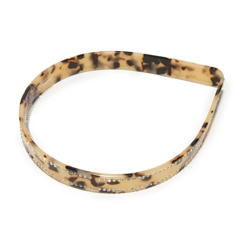 TORTOISE JENNA CRYSTAL ACETATE HEADBAND sold by Lele Sadoughi