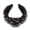 JET JEWELED KNOTTED HEADBAND sold by Lele Sadoughi