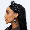 JET JEWELED KNOTTED HEADBAND sold by Lele Sadoughi