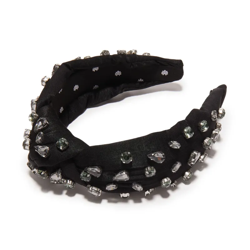 JET JEWELED KNOTTED HEADBAND sold by Lele Sadoughi