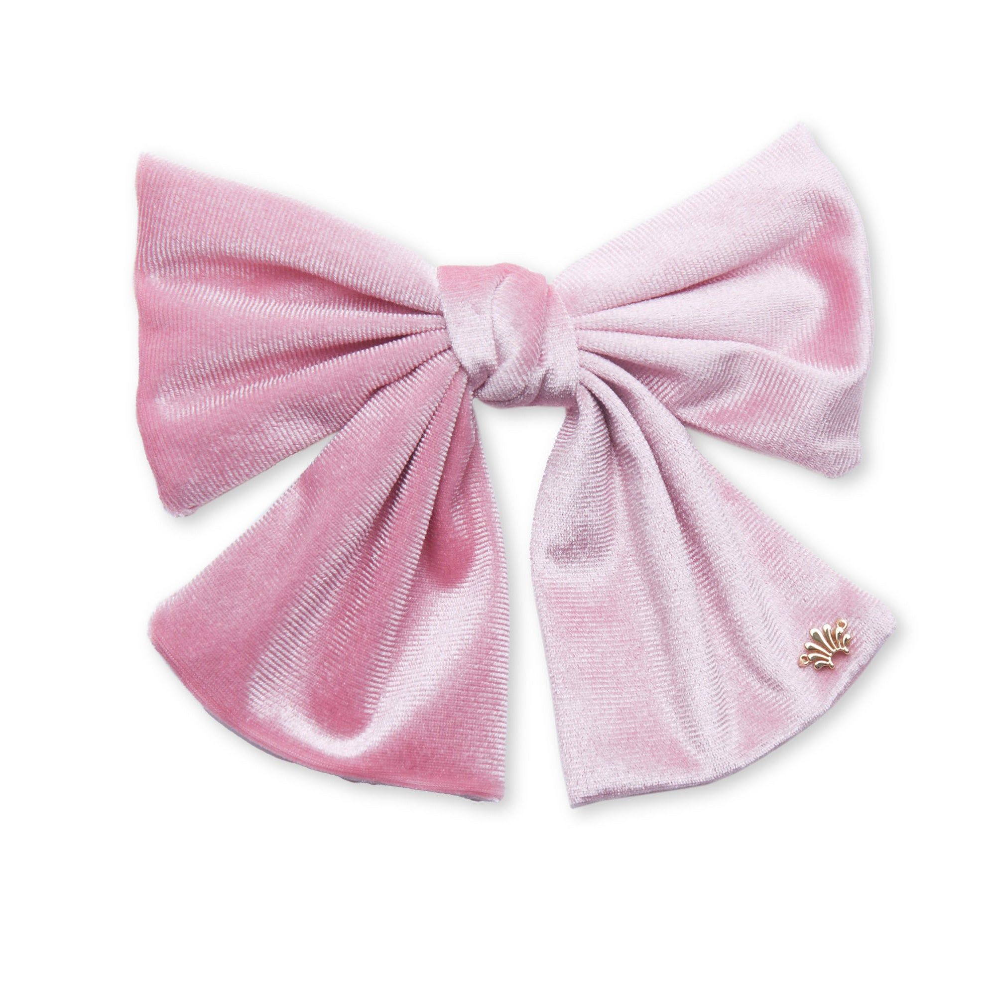 ROSE PINK JUMBO VELVET BOW BARRETTE sold by Lele Sadoughi