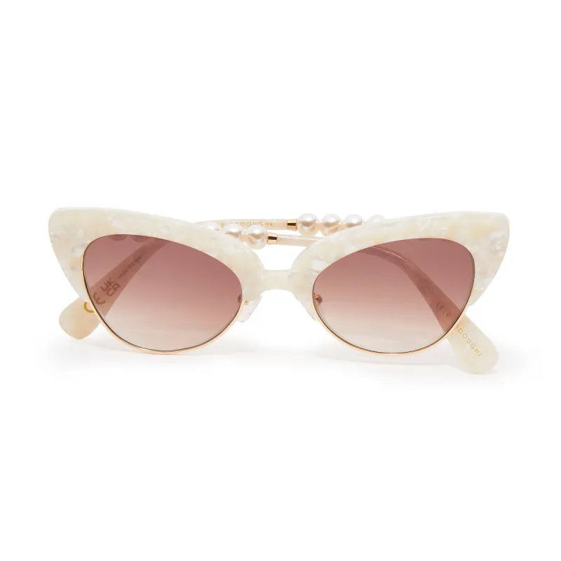 MOTHER OF PEARL NASHVILLE CAT-EYE SUNGLASSES sold by Lele Sadoughi