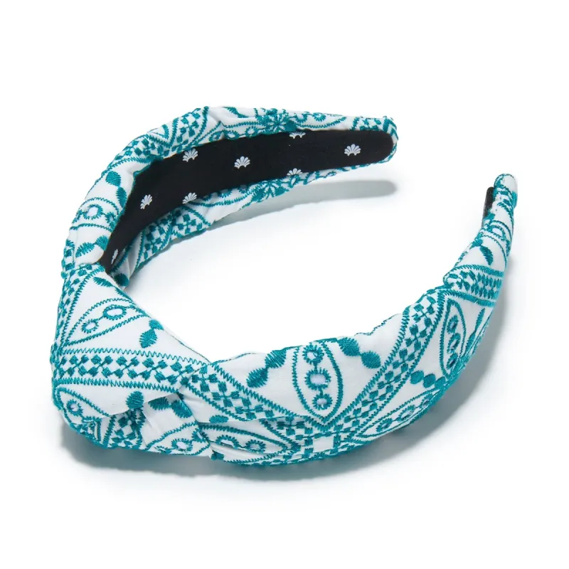 MALACHITE EYELET KNOTTED HEADBAND sold by Lele Sadoughi