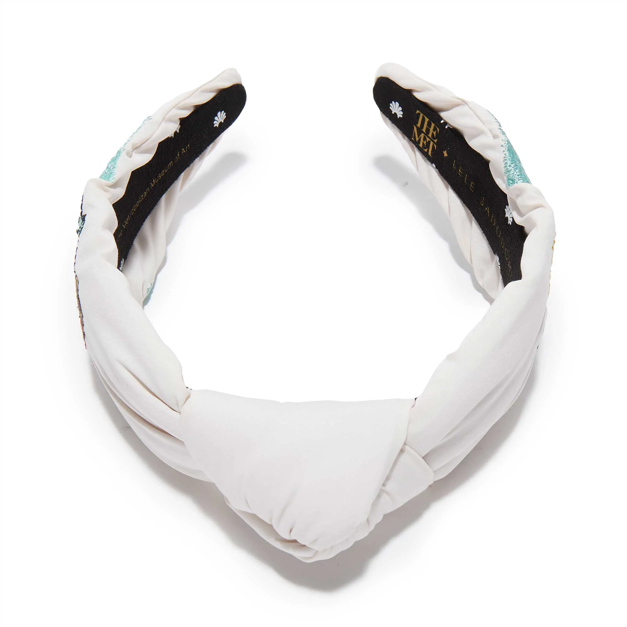 THE DANCE CLASS THE MET X LELE DEGAS EMBROIDERED KNOTTED HEADBAND sold by Lele Sadoughi product image thumbnail 4