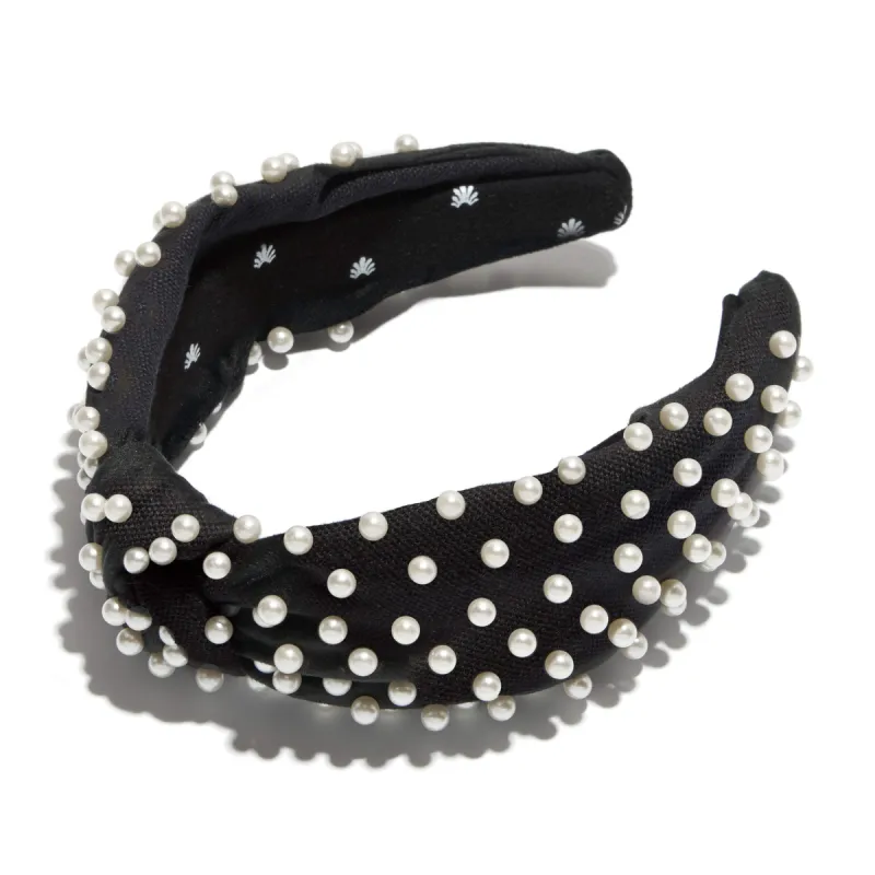 JET PEARL WOVEN KNOTTED HEADBAND sold by Lele Sadoughi