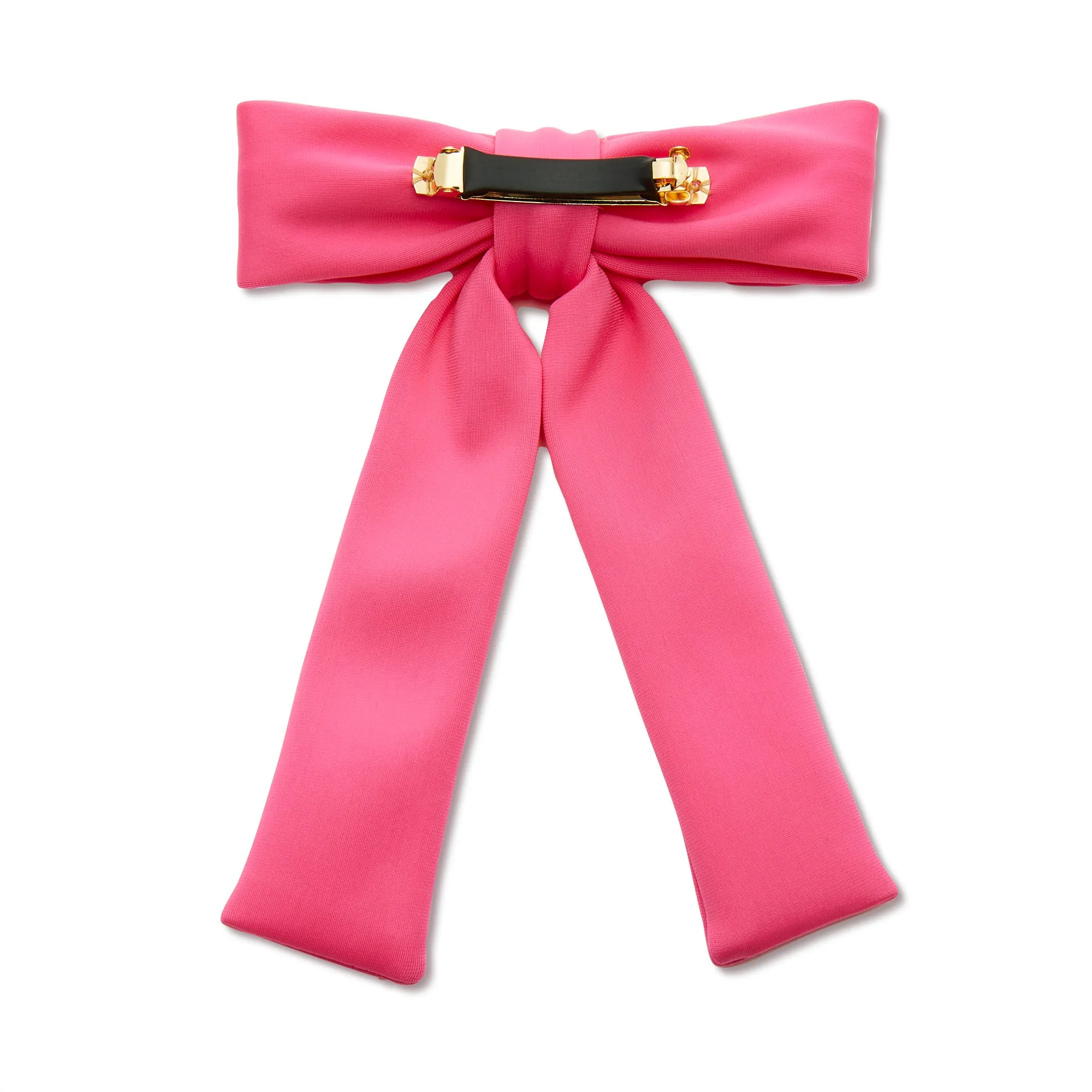 APRICOT NEOPRENE ANTOINETTE BOW BARRETTE sold by Lele Sadoughi product image thumbnail 3