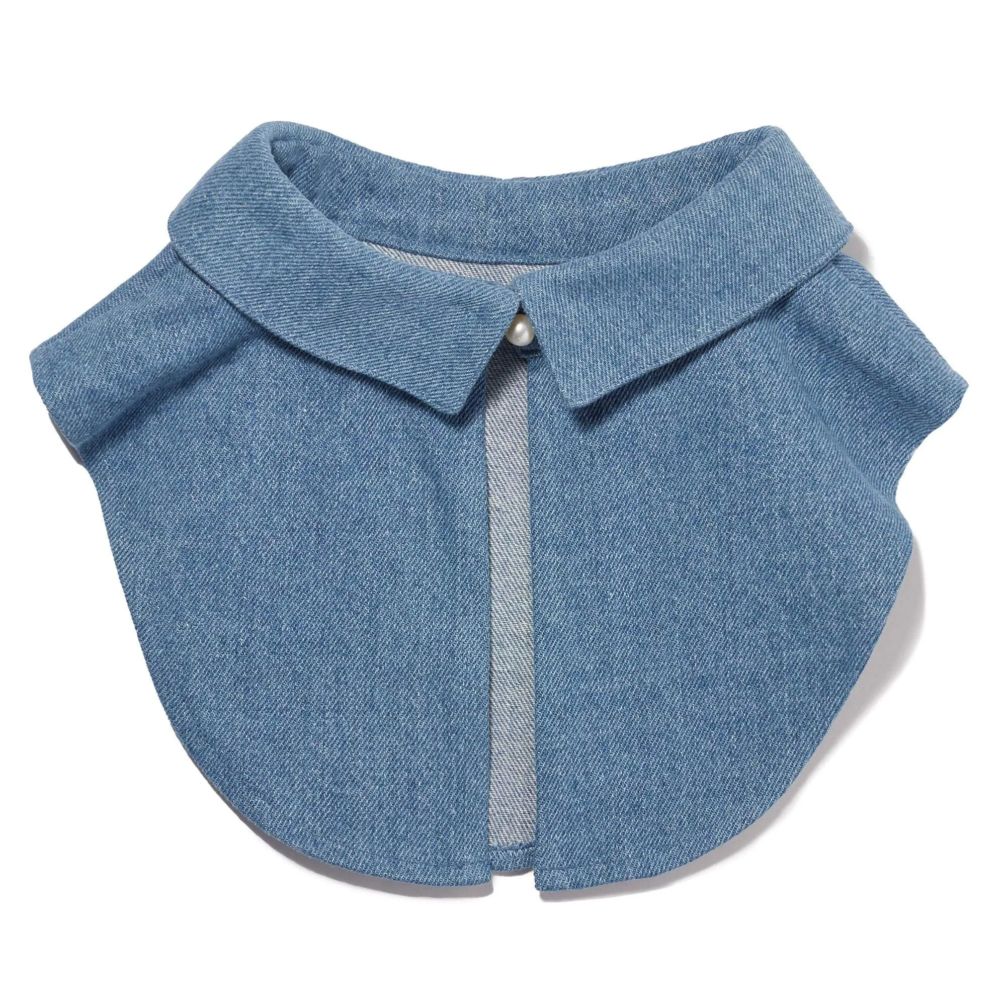 GOLDEN DENIM VICTORIA BOWTIE COLLAR sold by Lele Sadoughi product image thumbnail 3