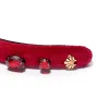 JANUARY GARNET OVAL CRYSTAL VELVET GIGI HEADBAND sold by Lele Sadoughi
