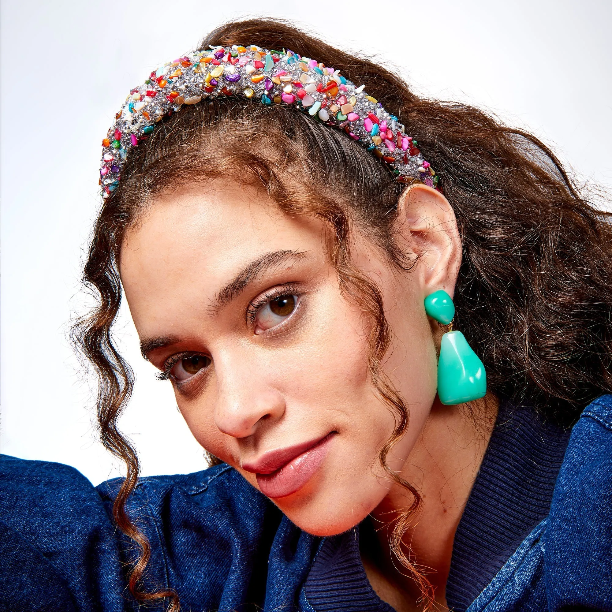 CRYSTAL CONFETTI ALL OVER CRYSTAL ALICE HEADBAND sold by Lele Sadoughi product image thumbnail 4