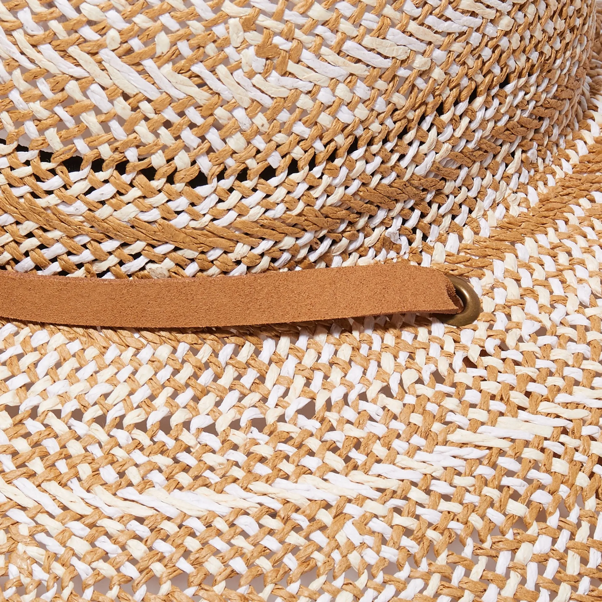 PECAN STRAW WOVEN HAT sold by Lele Sadoughi product image thumbnail 3